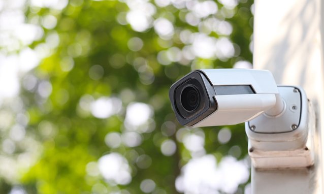 Cctv,Tool,On,Blue,Sky,Background,equipment,For,Security,Systems,And