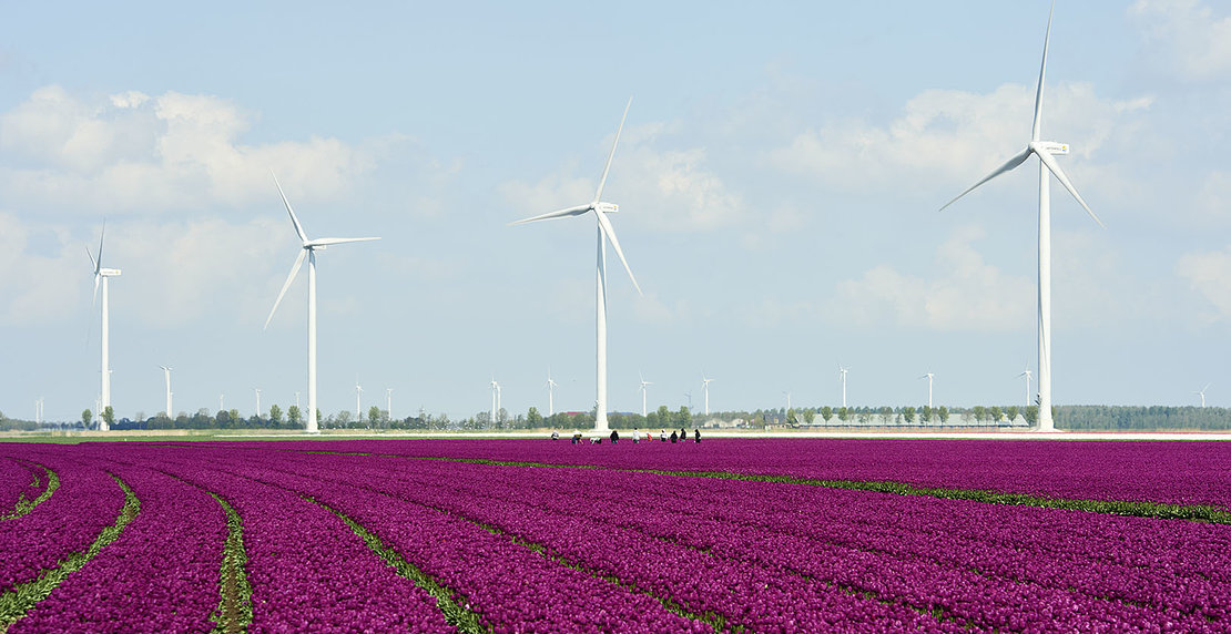 Repower 3.4M im Windpark Zuidlob in Flevoland , NL