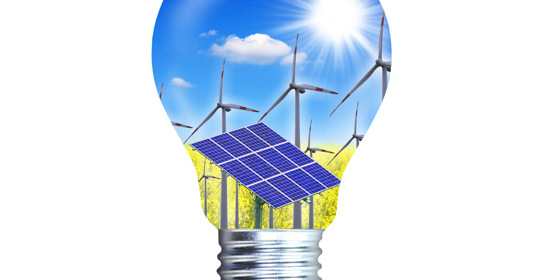 Erneuerbare Energien - kreativer Konzept