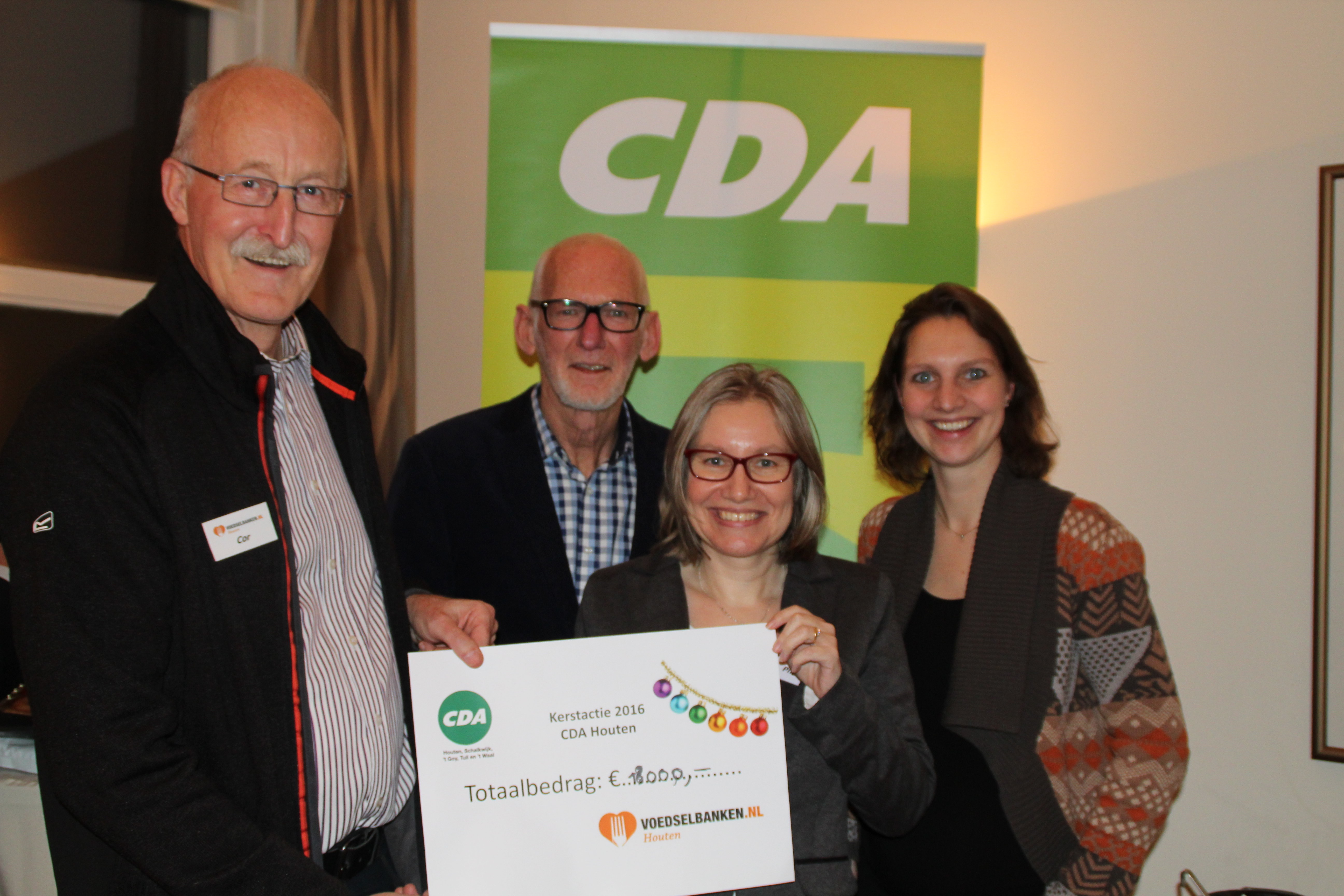 CDA steunt Voedselbank Houten