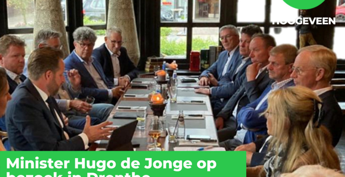 Minister Hugo de Jonge op bezoek in Drenthe