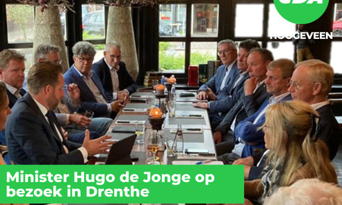 Minister Hugo de Jonge op bezoek in Drenthe